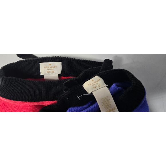 Kate Spade New York Hats Off Beanies with bow Lot of 2 Wool Blend Lightweight - Picture 5 of 6